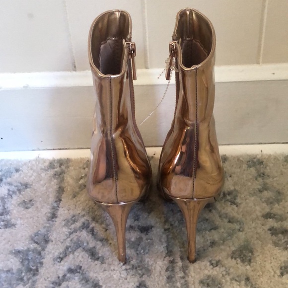 Forever 21 Metallic Ankle Boots - Picture 2 of 3